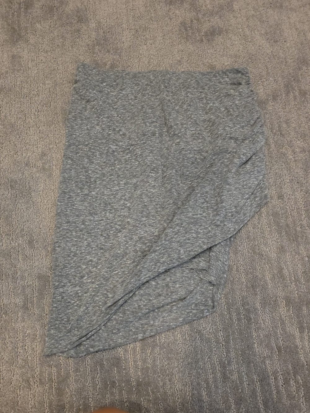 Truly Madly Deeply Heather Gray Asymmetrical Wrap Skirt